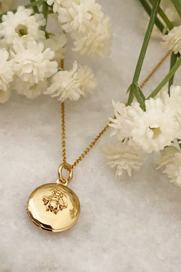 Wisteria London Gold Bee Locket Wisteria London